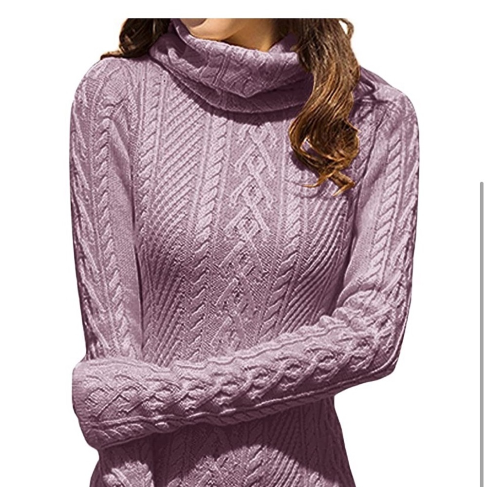 Adorable body con cable knit sweater dress
